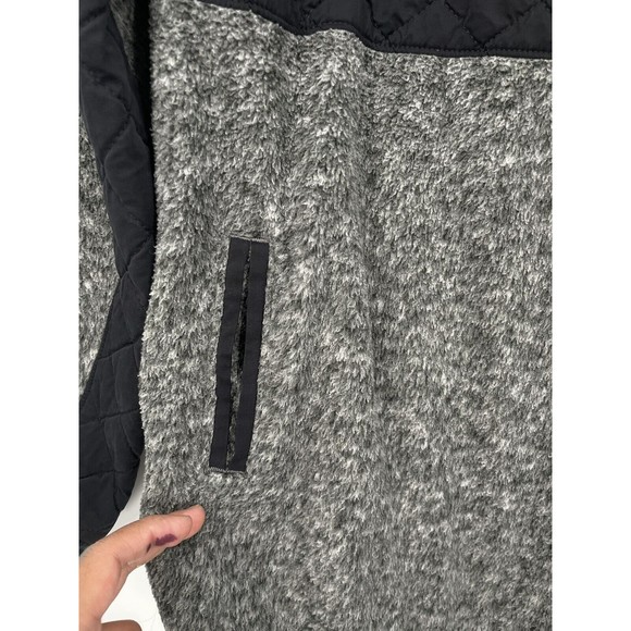 Abercrombie & Fitch Sweater Womens Small Gray Black Fleece Pullover Snap Ladies - Picture 3 of 6